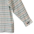 Tommy Bahama Shirt Men's Small Castelo Baja Linen Multicolor Stripe Hooded