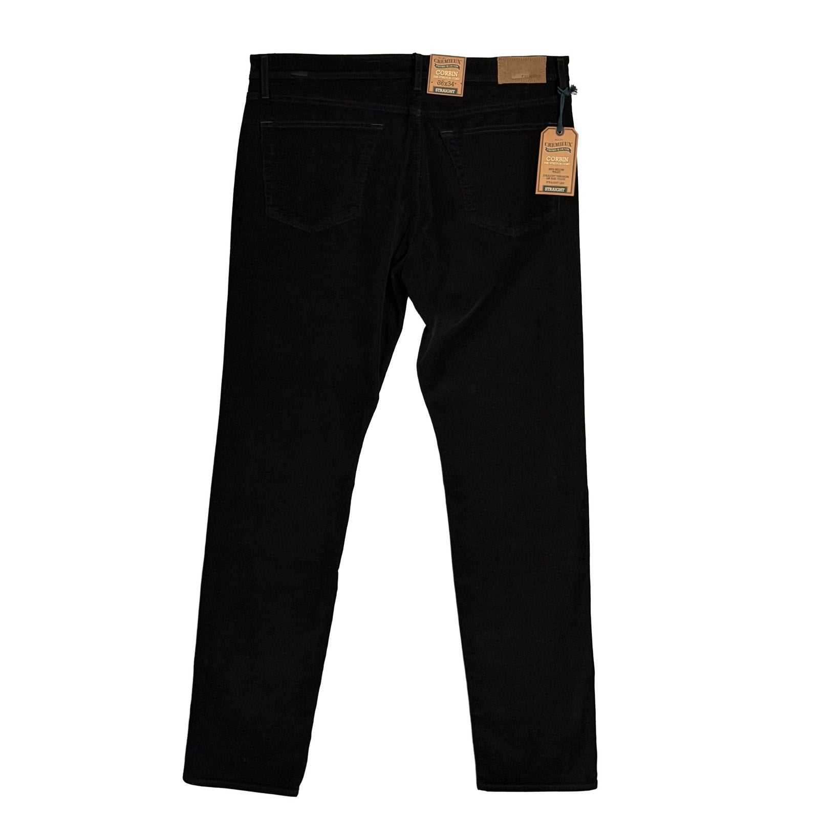 Daniel Cremieux Corduroy Pants Men's 36"x34" Straight Fit Stretch Black