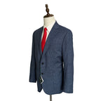 Brooks Brothers Sport Coat Men's 42 Short Blue Micro-Check Wool Blend