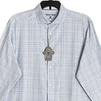 Visconti Black Men's XL Organic Cotton Long Sleeve Button Up Shirt White