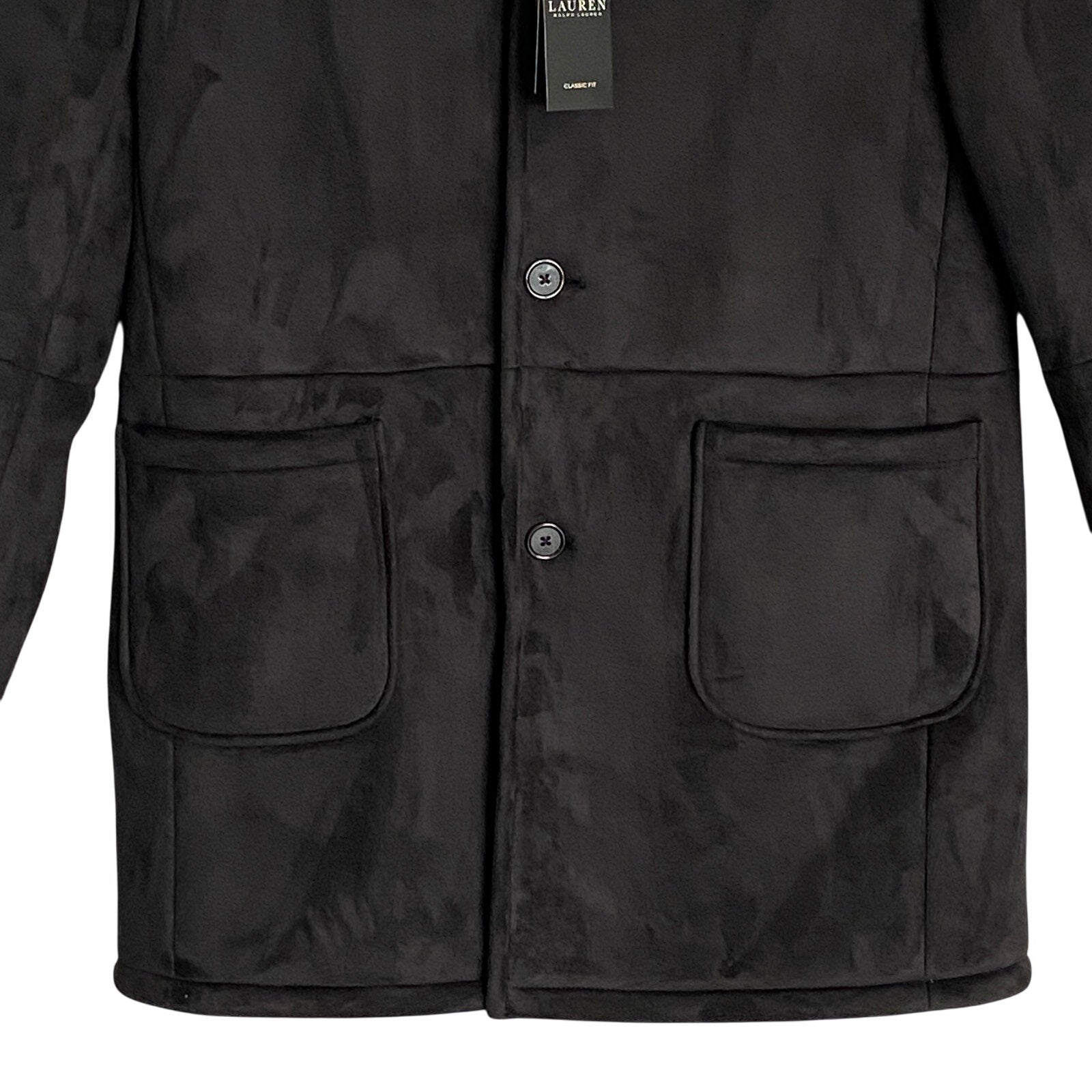 Lauren Ralph Lauren Men's 40REG Lefferts Classic-Fit Faux-Shearling Overcoat