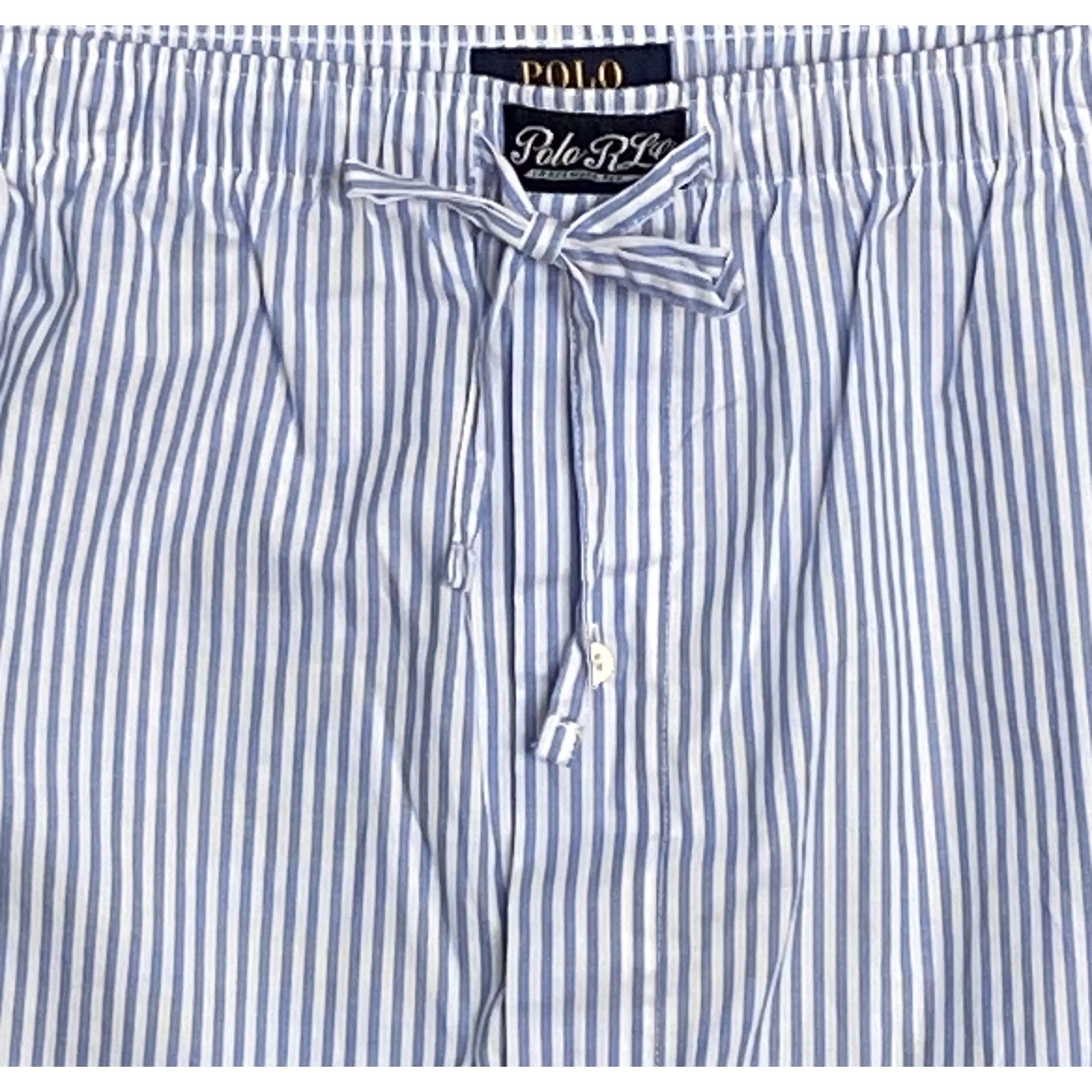 Polo Ralph Lauren Sleepwear Men's 4X Big & Tall Sleep Shorts Blue Pinstripe
