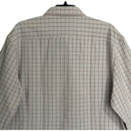 Mizzen+Main Shirt Men's XXL Leeward Trim Fit Long Slv Aluminum Hampton Plaid