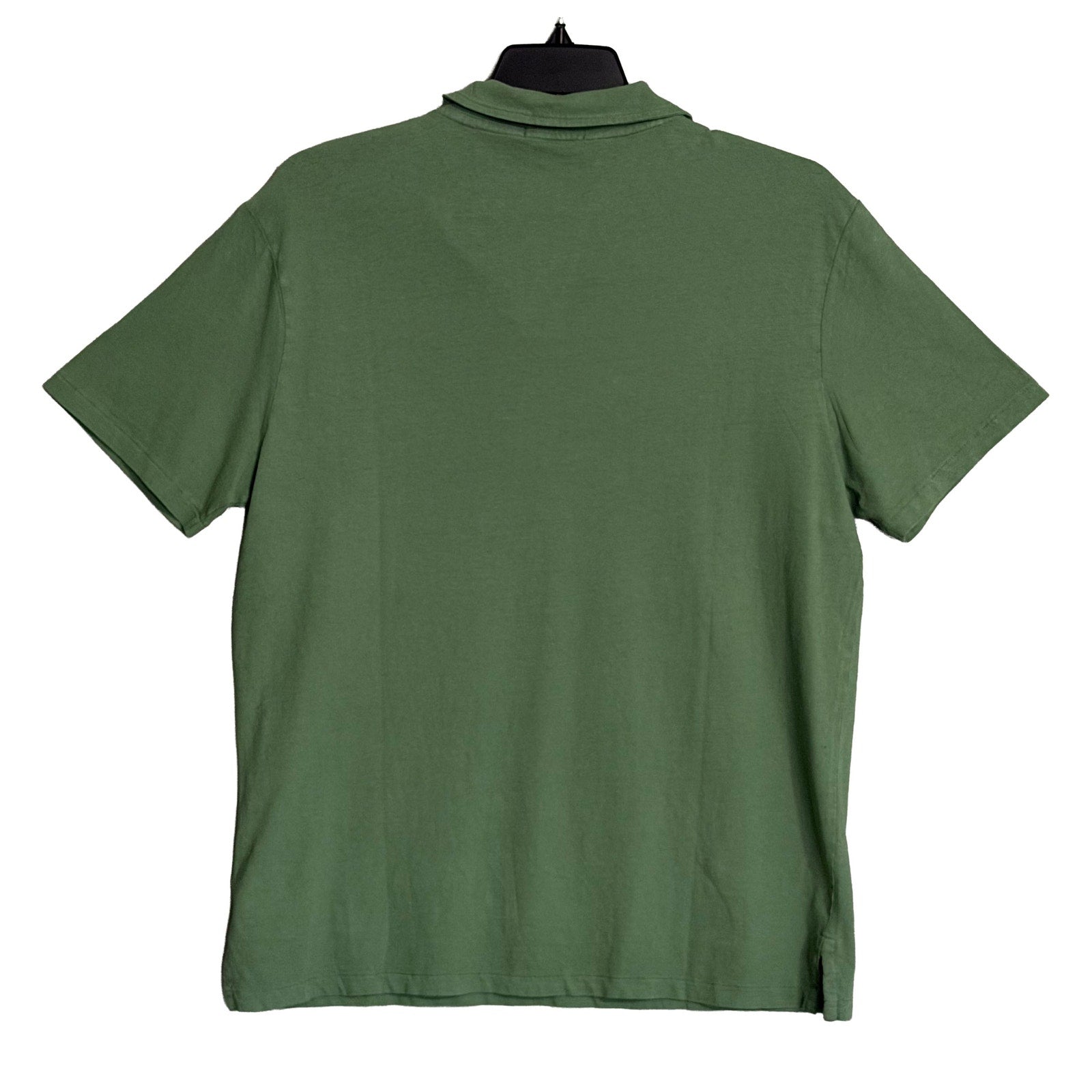 Polo Ralph Lauren Shirt Men's Large Buttonless Polo Cotton Linen Blend Green