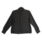 BDG Button-Up Shirt Men's Large Long Sleeve Gray Micro-Houndstooth