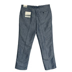 Perry Ellis Portfolio Pants Men's 38"x32" Modern Fit Linen Blend Blueprint