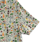 Tommy Bahama Shirt "The Veracruz Cay Lemon Lounge" Men's Medium Foggy Dew