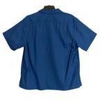 Polo Ralph Lauren Shirt Men's XL Classic Fit Camp Collar Cotton Linen Blue