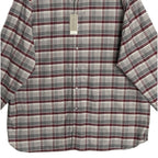 Daniel Cremieux Shirt Men's XXL Supima Cotton Cashmere Blend Gray/Wine Check