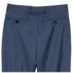 Armani Exchange Dress Pant Men's 30W Flat Front Raw Hem Stretch Wool Blue