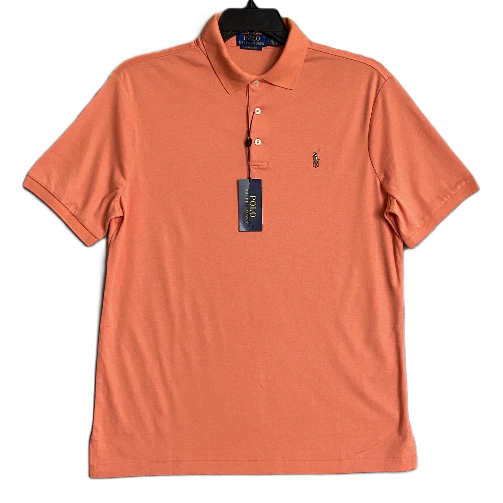 Polo Ralph Lauren Polo Shirt Classic Fit Short Sleeve Orange Men's Medium