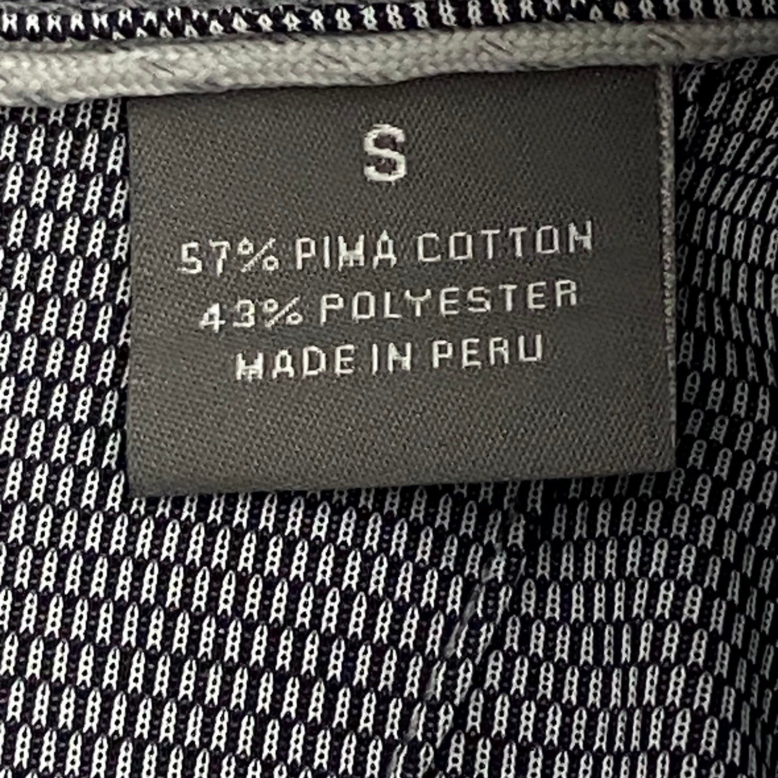 Daniel Cremieux Polo Shirt Men's Small Long Sleeve Pima Cotton Navy Heather