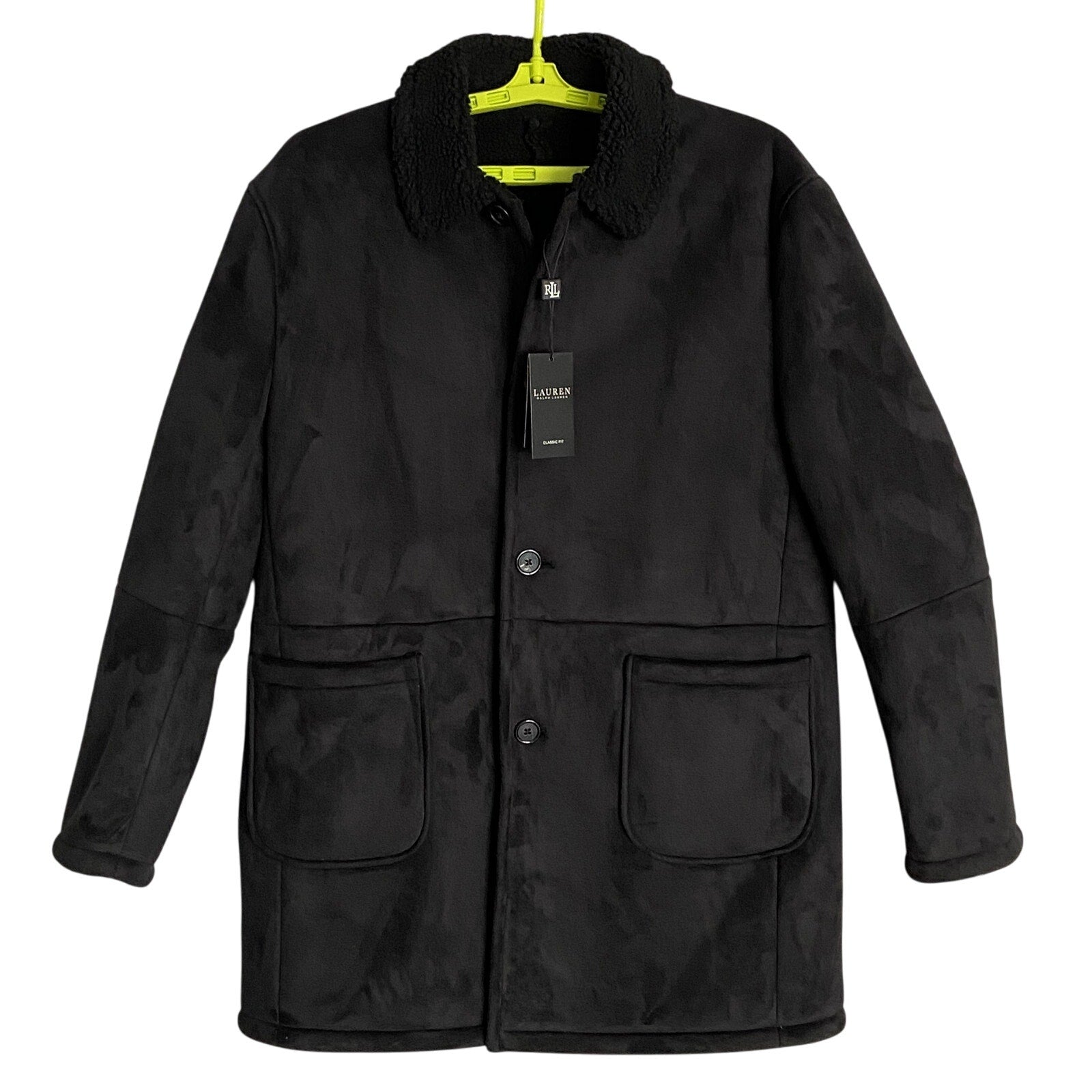 Lauren Ralph Lauren Men's 40REG Lefferts Classic-Fit Faux-Shearling Overcoat