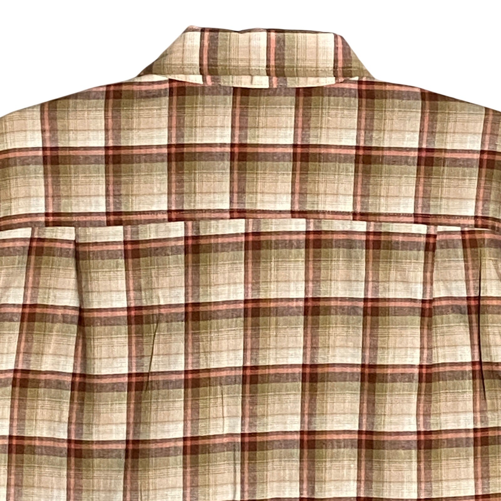 Liverpool Los Angeles Shirt Men's Small Casual Button-Up Shirt Brown Gingham