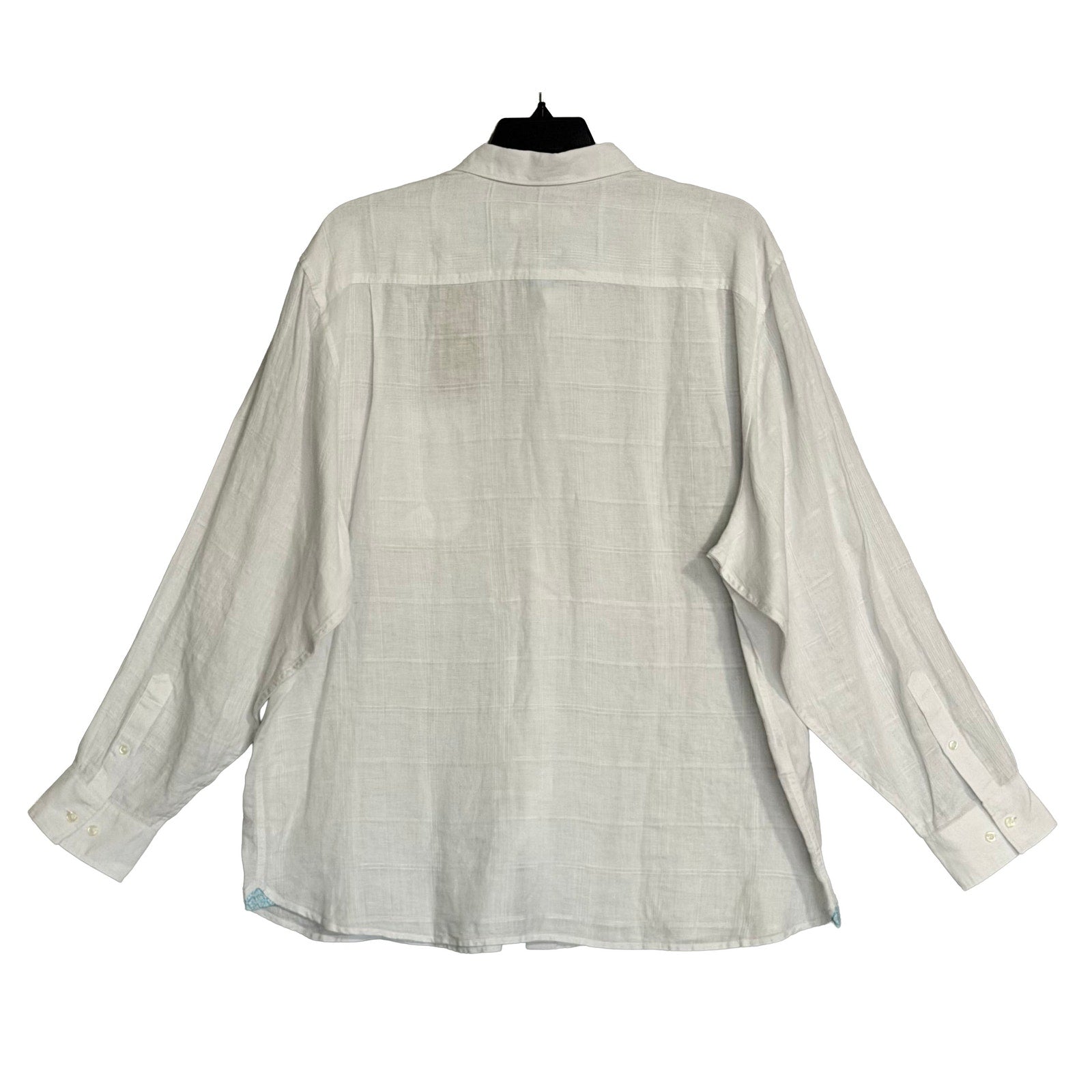 Tommy Bahama Shirt Men's XXL "Paradisio Plaid" Linen Long Sleeve