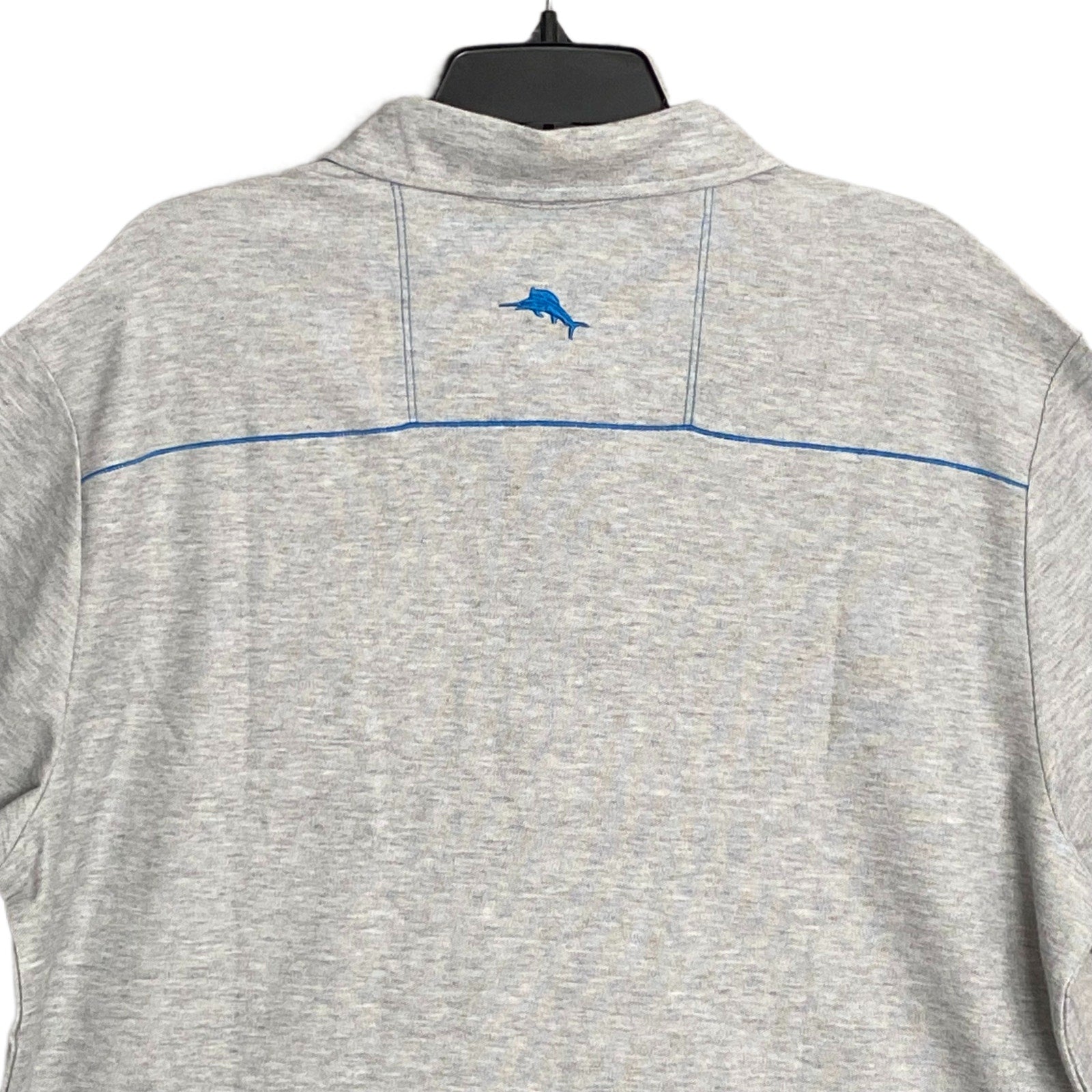 Tommy Bahama Polo Shirt Men's XL Island Zone Pima Cotton Gray Heather