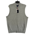Daniel Cremieux Sweater Vest Men's Large Full Zip Cotton Cashmere Blend Grey Heather