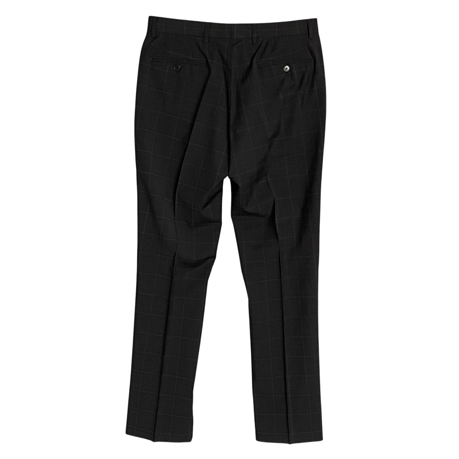Armani Exchange Pant Men's 32"x31" Slim Fit Suit Pant Wool Black Window Pane NWT