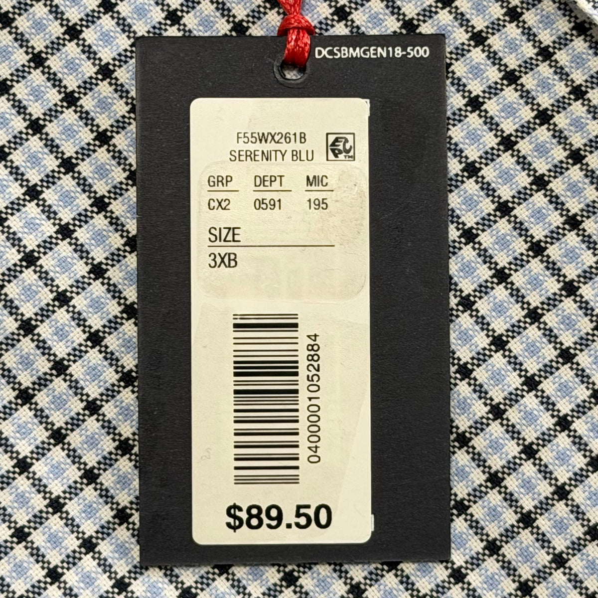 Daniel Cremieux Dress Shirt Men's 3XB Big & Tall Button-Down Stretch Check
