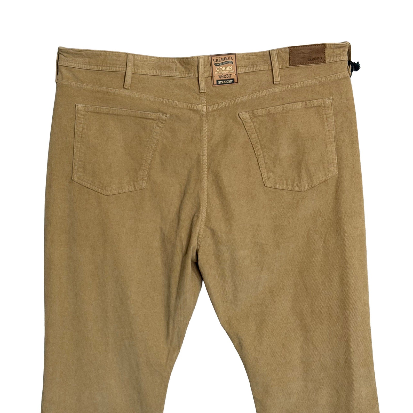 Daniel Cremieux Corduroy Pants Men's 46"x30" Straight Fit Stretch Wheat