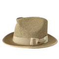 Daniel Cremieux 38 Blue Label Tan Braided Straw Fedora Hat Small/Medium