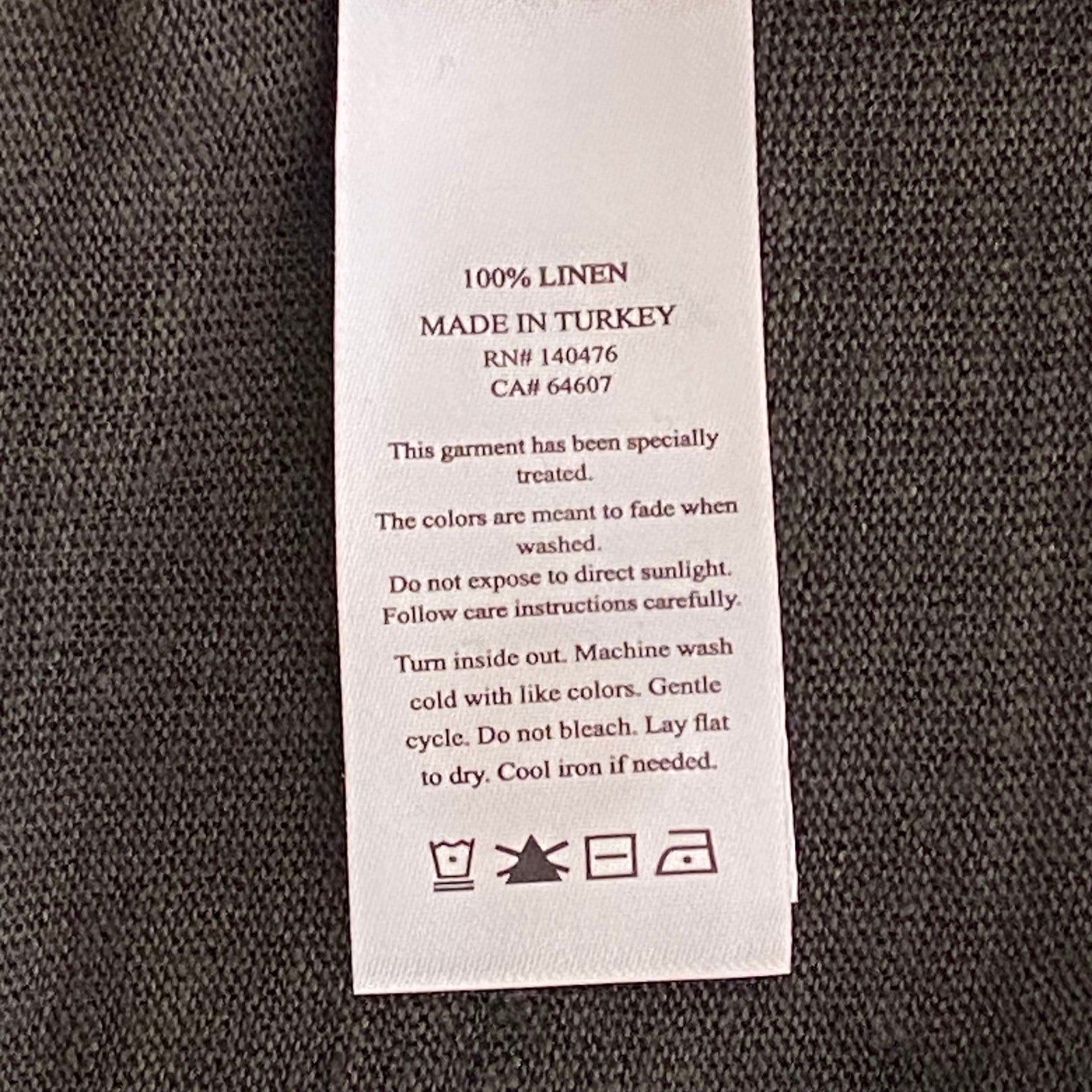 Faherty Polo Shirt Men's XL Reserve Short Sleeve Linen Washed Black