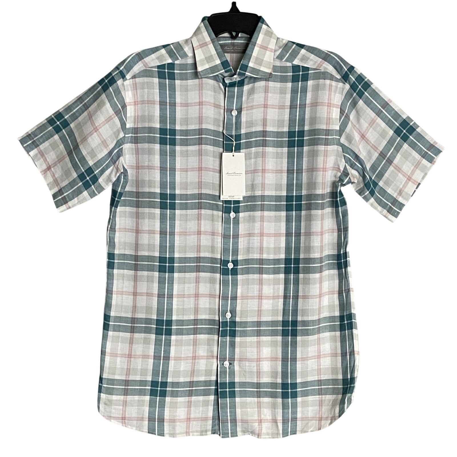 Daniel Cremieux Shirt Men's Small Signature Collection Button-Up Hemp Blend