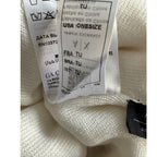 A|X Armani Exchange Milano / New York Knit Beanie One Size Folded Cuff White