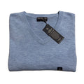 Hart Schaffner Marx Sweater Men's 3XB Big & Tall V-Neck Merino Wool Lt Blue