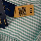 Polo Ralph Lauren Shirt Men's Small Classic Fit Short Sleeve Seersucker Green