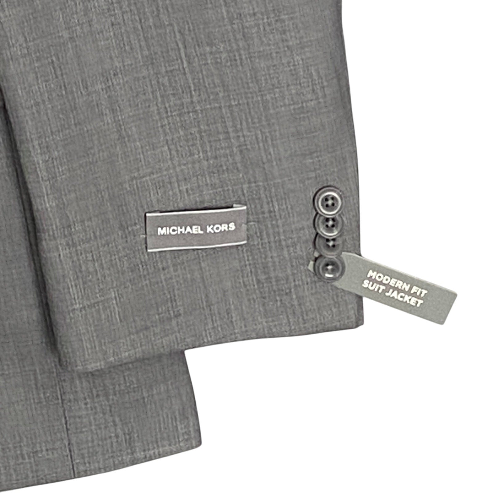 Michael Kors Suit Jacket Men's 50 Long Modern Fit Wool Blend Light Grey