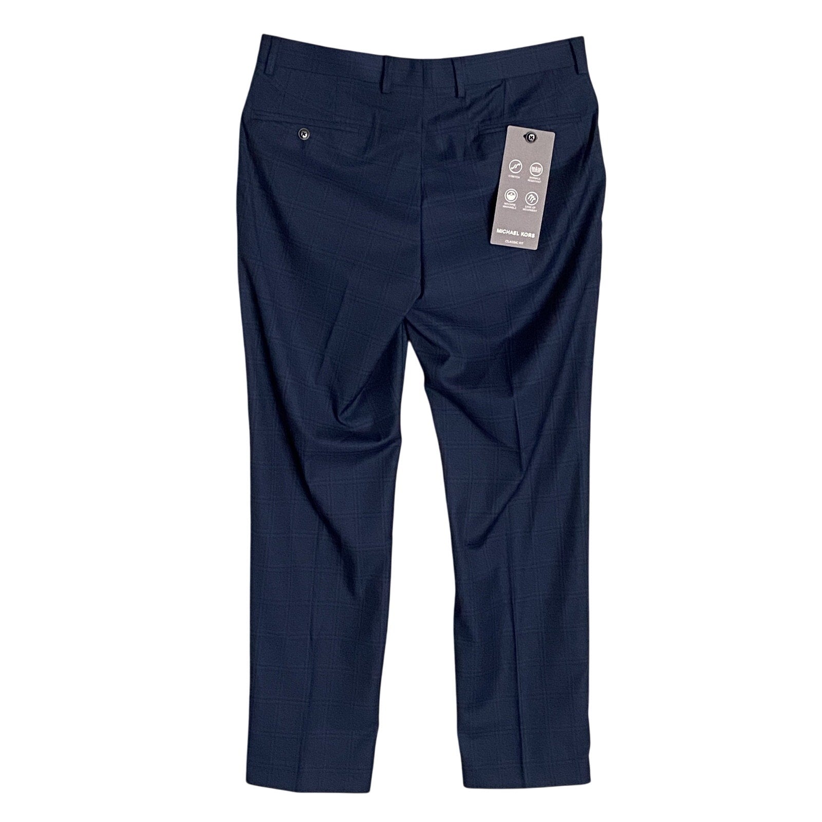 Michael Kors Passport Collection Men's 33x30 Dress Pants Classic Fit Navy