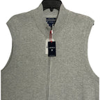 Daniel Cremieux Sweater Vest Men's Large Full Zip Cotton Cashmere Blend Grey Heather