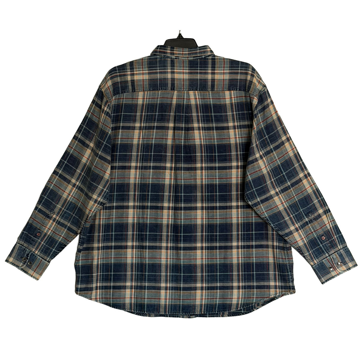 Tommy Bahama LS Shirt Men's 2XLB Big & Tall "Baranco Plaid" Indigo Palms