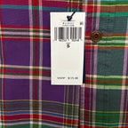 Polo Ralph Lauren Shirt Men's Small Classic Fit Long Sleeve Purple/Green Plaid