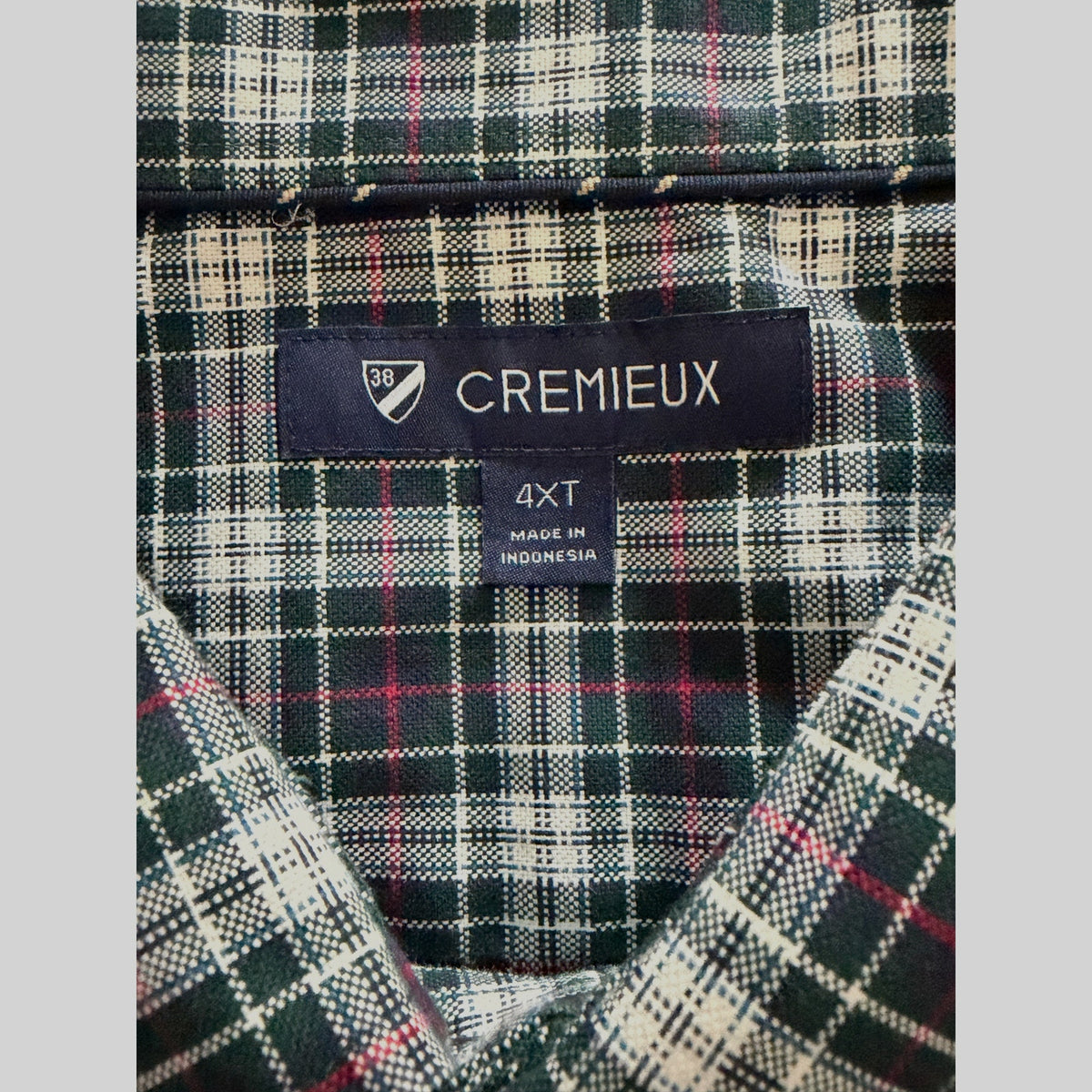 Daniel Cremieux Dress Shirt Men's 4XT Big & Tall Button-Down Stretch Plaid