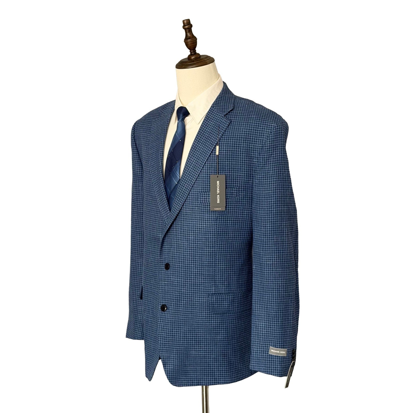 Michael Kors Sport Jacket Men's 50L Classic Fit Wool/Silk/Linen Blend Blue