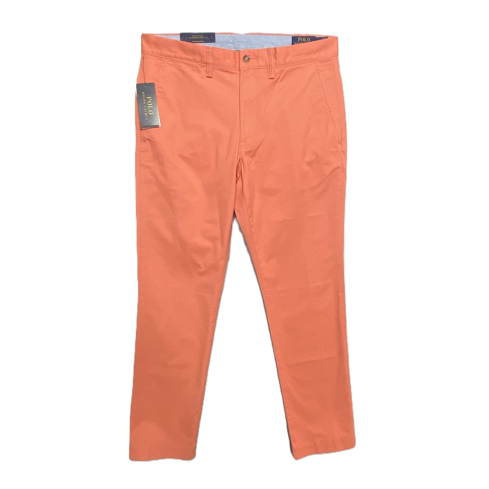 Polo Ralph Lauren Pants Men's 32x32 Slim Stretch Cotton Twill Chino Orange