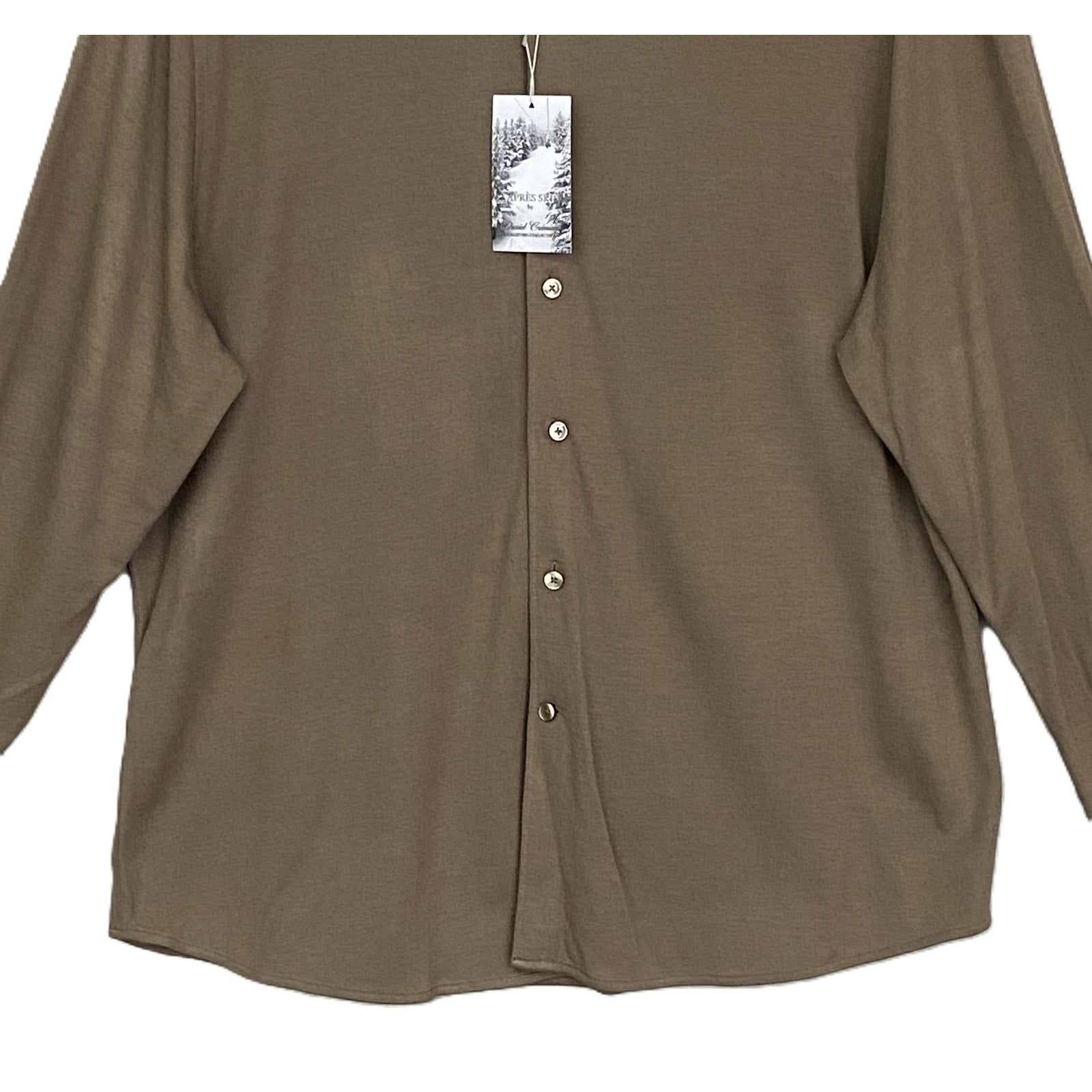 Daniel Cremieux Signature Collection Men's XXL Long Sleeve Polo Shirt Brown