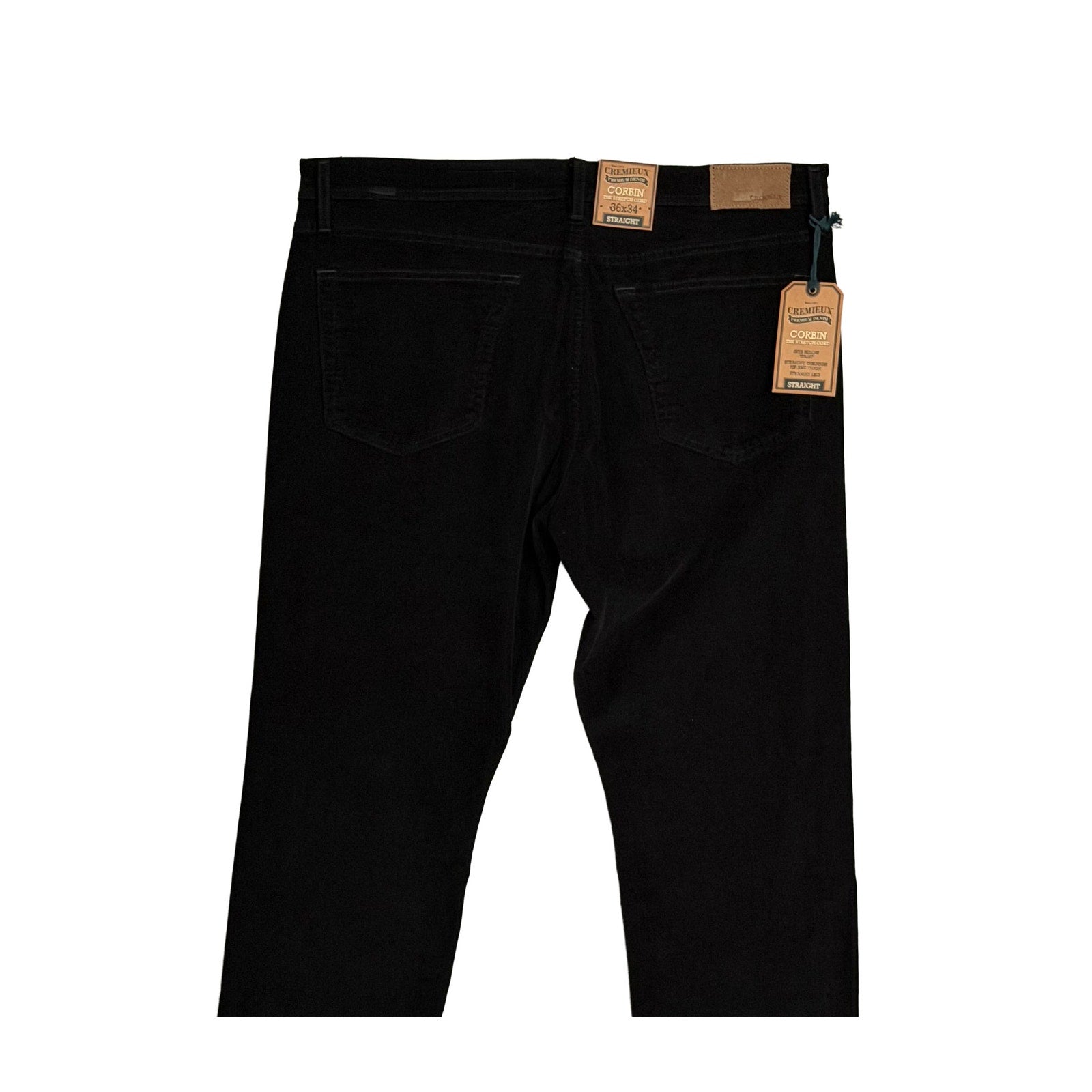 Daniel Cremieux Corduroy Pants Men's 36"x34" Straight Fit Stretch Black