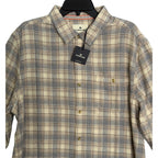 The Normal Brand Shirt Men's XL Hudson Double Brushed Flannel Cream Plaid