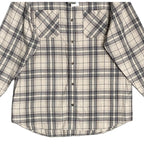Travis Mathew Flannel Shirt Men's Small Cloud Collection Gray Plaid