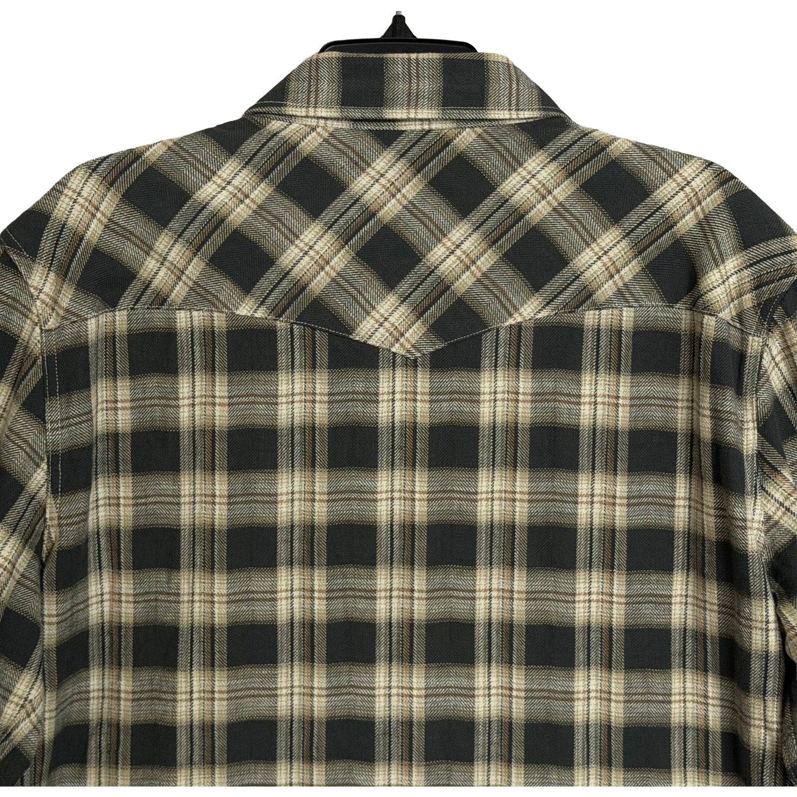 AG Los Angeles Shirt Men's XL Classic Fit Huston Western Charcoal Plaid