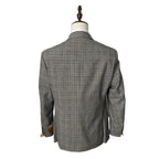 Tallia Suit Jacket Men's 42 Long Stretch Wool Blend Cream/Brown Plaid