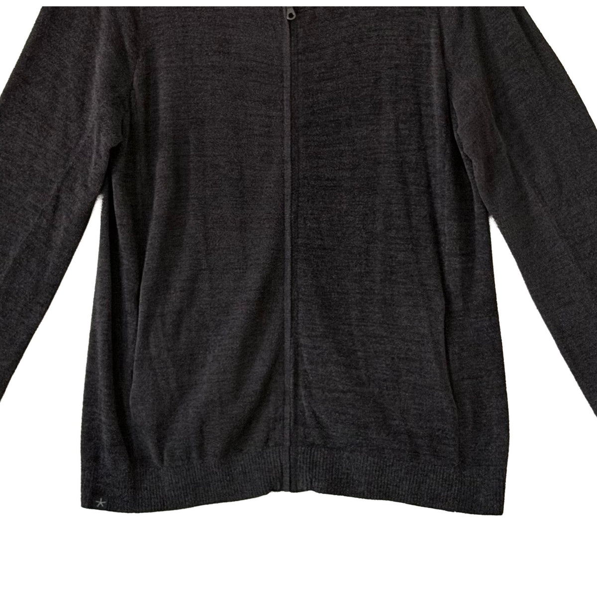Barefoot Dreams Zip-Front Jacket Men's Large CozyChic Ultra Lite Black