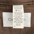 Calvin Klein Men's 42 Long Sport Coat Slim Fit Brown Herringbone Wool