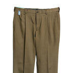 Haggar Men's 36x30 Premium No Iron Khaki Pleated Front Stretch Toast (Brown)