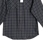 Travis Mathew Men's Small Cloud Collection Flannel Plaid Shirt Black