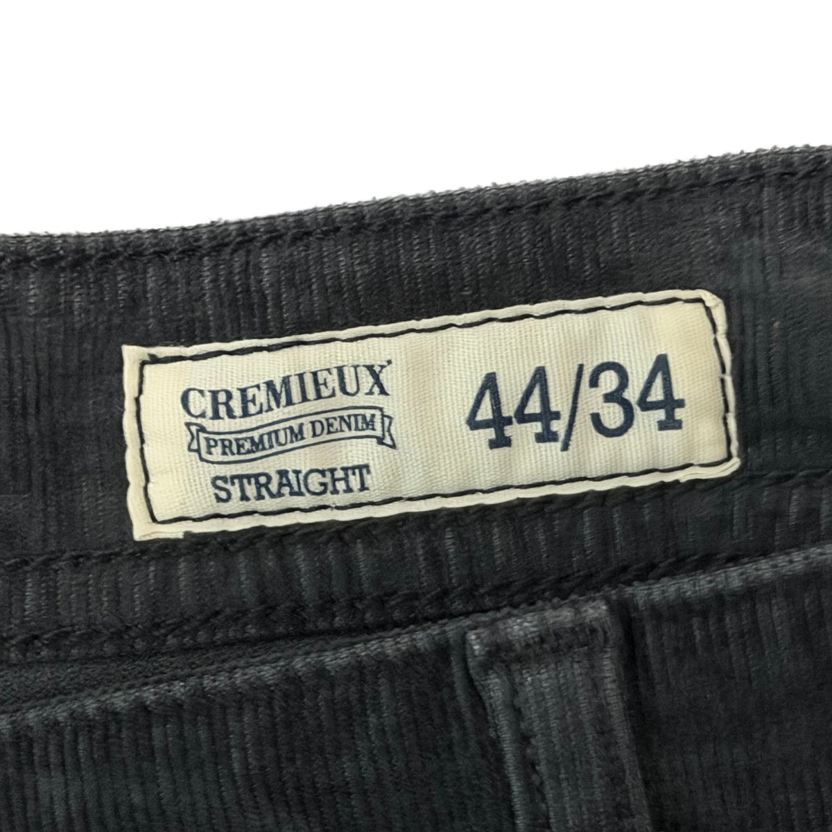 Daniel Cremieux Corduroy Pants Men's 44"x34" Straight Fit Stretch Charcoal