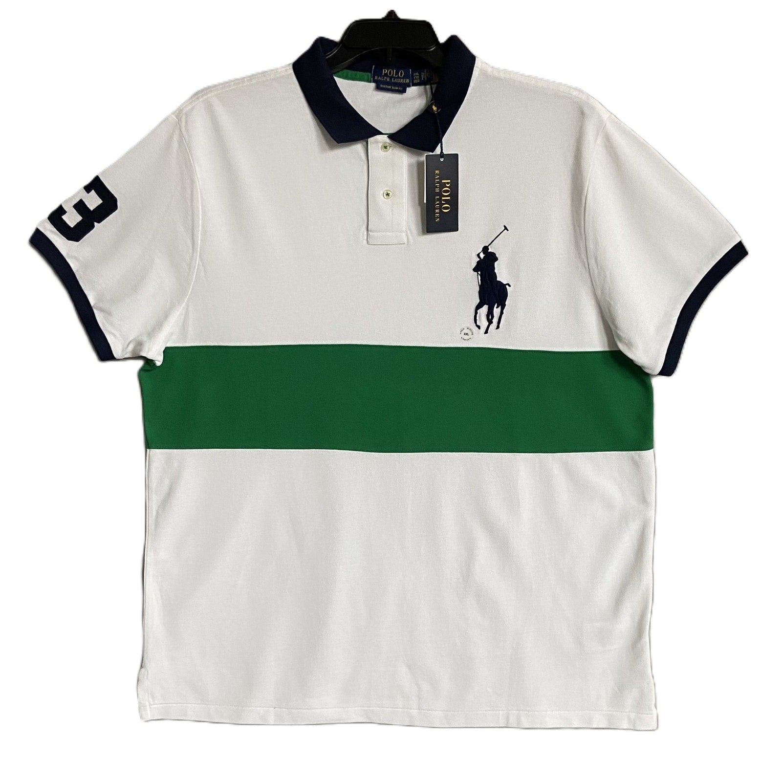 Polo Ralph Lauren Shirt Men's XXL Mesh Polo Shirt Custom Slim Fit Big Pony